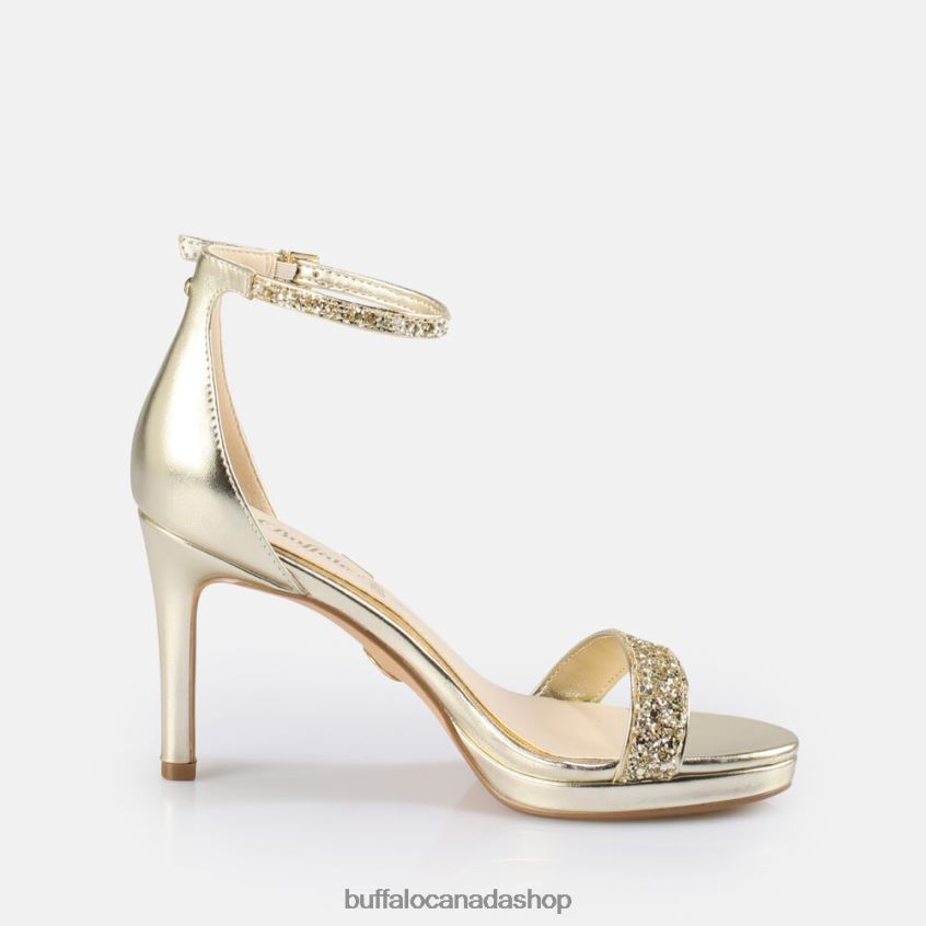 Monroe 2 heeled sandal vegan Gold Buffalo ZL64TZ228 |Sandals