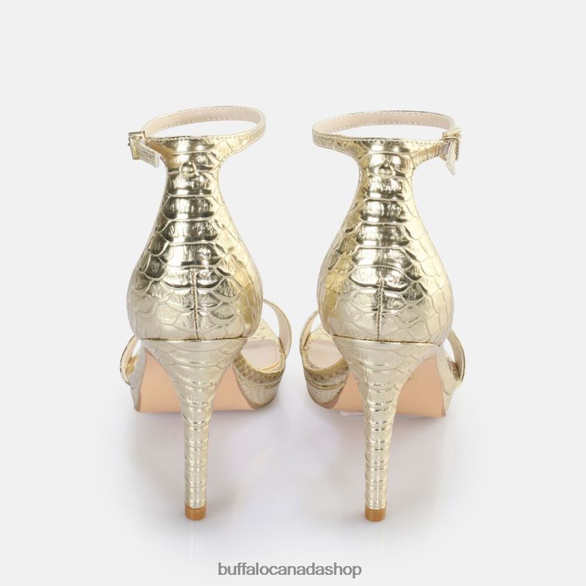 Monroe 2 heeled sandal vegan Snake Gold Buffalo ZL64TZ230 |Sandals