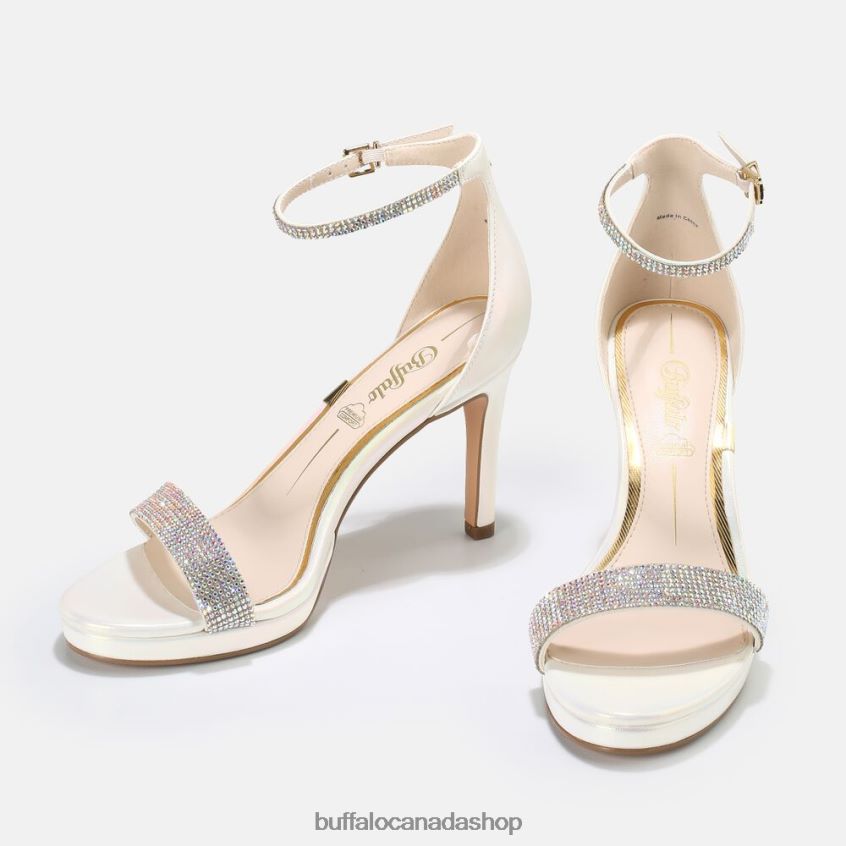 Monroe High-Heeled Sandal vegan Pearly White Buffalo ZL64TZ226 |Sandals