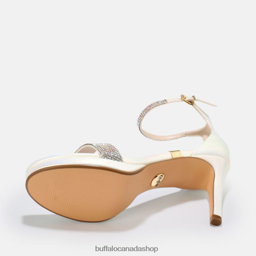 Monroe High-Heeled Sandal vegan Pearly White Buffalo ZL64TZ226 |Sandals