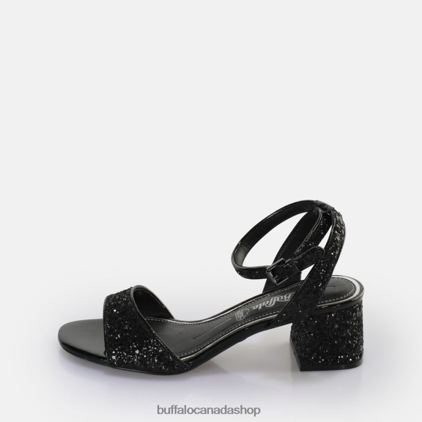 Rainelle heeled sandal vegan Black/Silver Buffalo ZL64TZ541 |Sandals