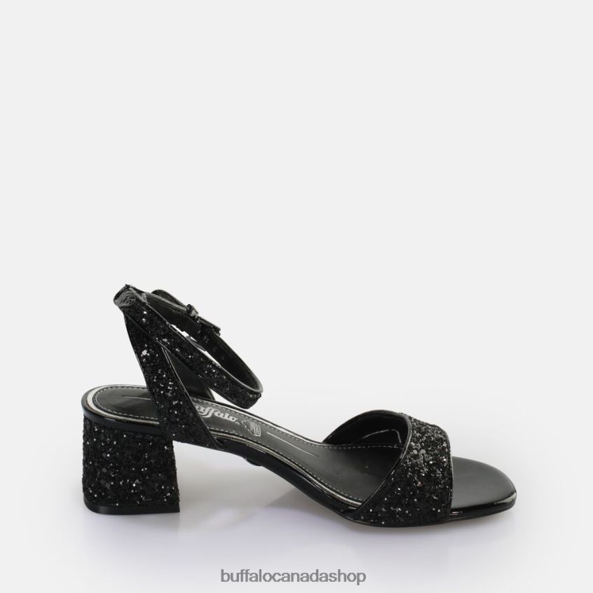 Rainelle heeled sandal vegan Black/Silver Buffalo ZL64TZ541 |Sandals