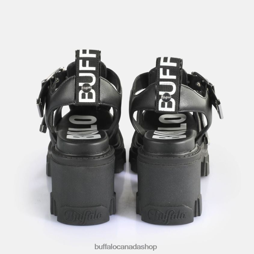 Riot Trawl Heeled Sandals vegan Black Buffalo ZL64TZ84 |Sandals