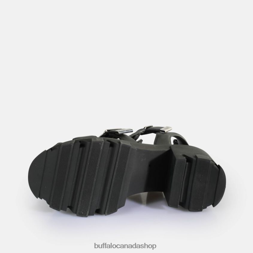 Riot Trawl Heeled Sandals vegan Black Buffalo ZL64TZ84 |Sandals