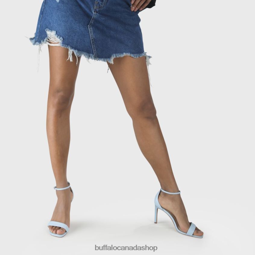 Rosabella vegan heeled sandals Light Blue Buffalo ZL64TZ906 |Sandals
