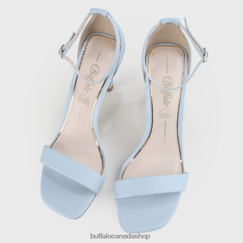 Rosabella vegan heeled sandals Light Blue Buffalo ZL64TZ906 |Sandals