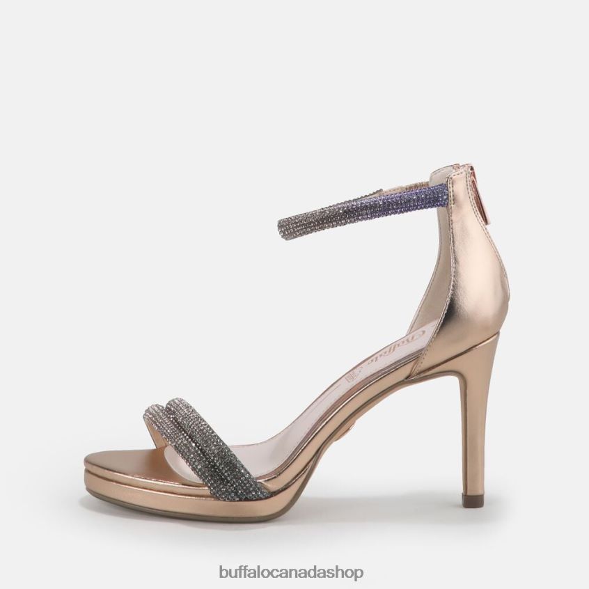 Selma Heeled Sandal vegan Beige Buffalo ZL64TZ734 |Sandals