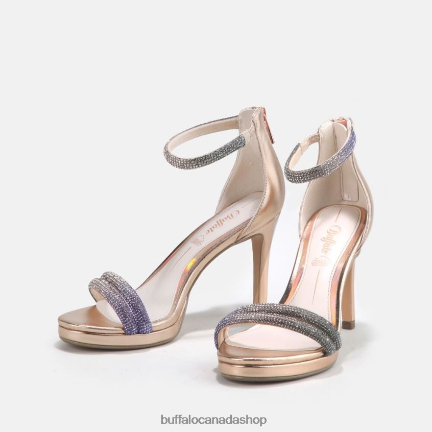 Selma Heeled Sandal vegan Beige Buffalo ZL64TZ734 |Sandals