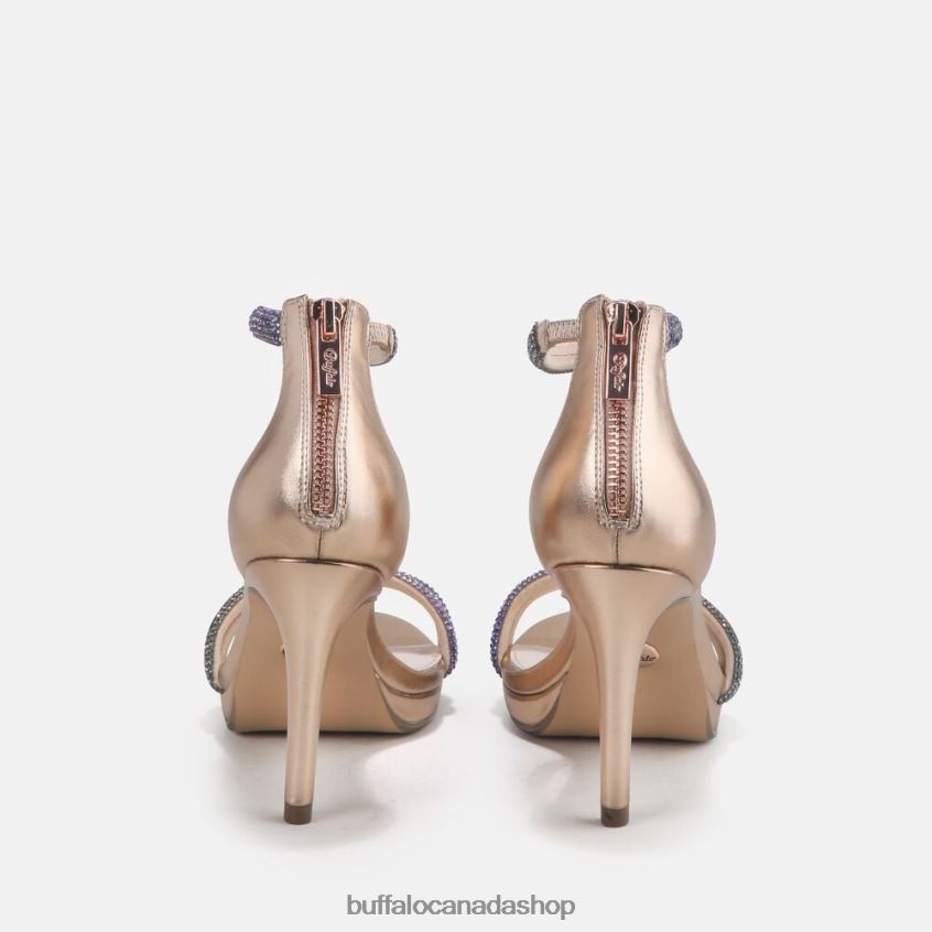 Selma Heeled Sandal vegan Beige Buffalo ZL64TZ734 |Sandals