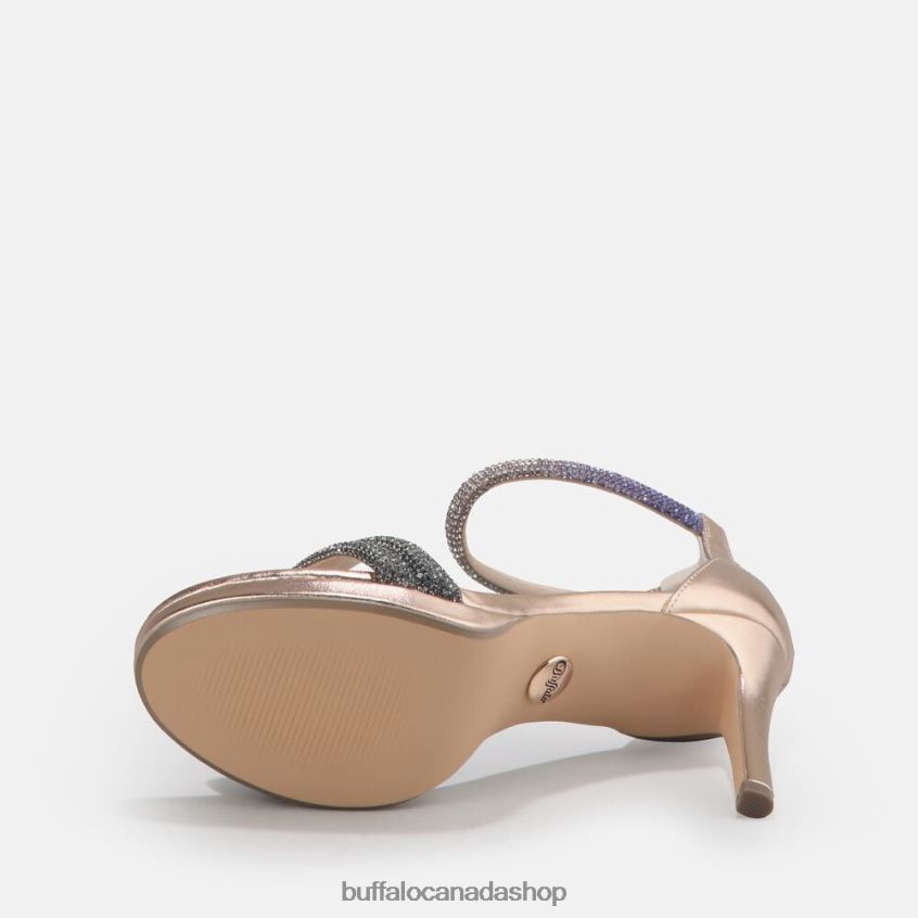 Selma Heeled Sandal vegan Beige Buffalo ZL64TZ734 |Sandals