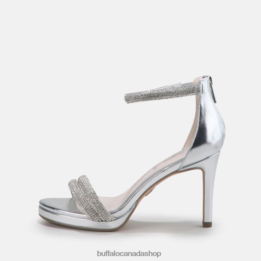 Selma Heeled Sandal vegan Silver Buffalo ZL64TZ735 |Sandals