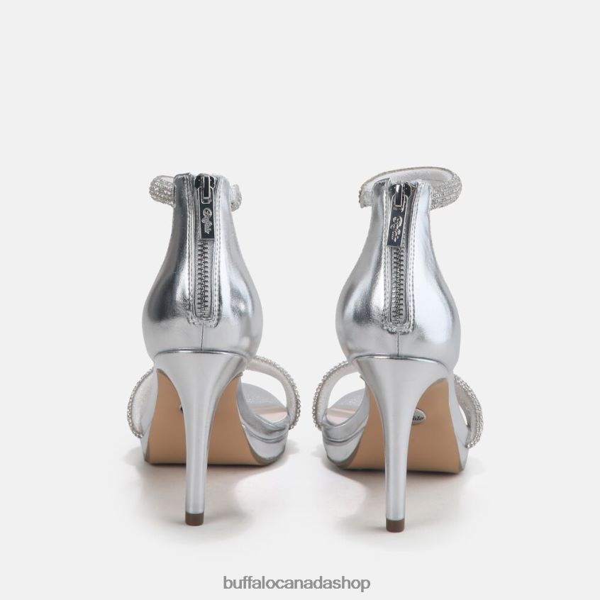 Selma Heeled Sandal vegan Silver Buffalo ZL64TZ735 |Sandals