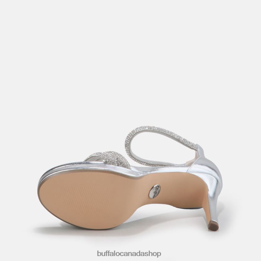 Selma Heeled Sandal vegan Silver Buffalo ZL64TZ735 |Sandals
