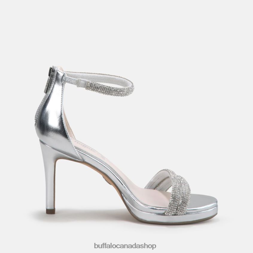 Selma Heeled Sandal vegan Silver Buffalo ZL64TZ735 |Sandals