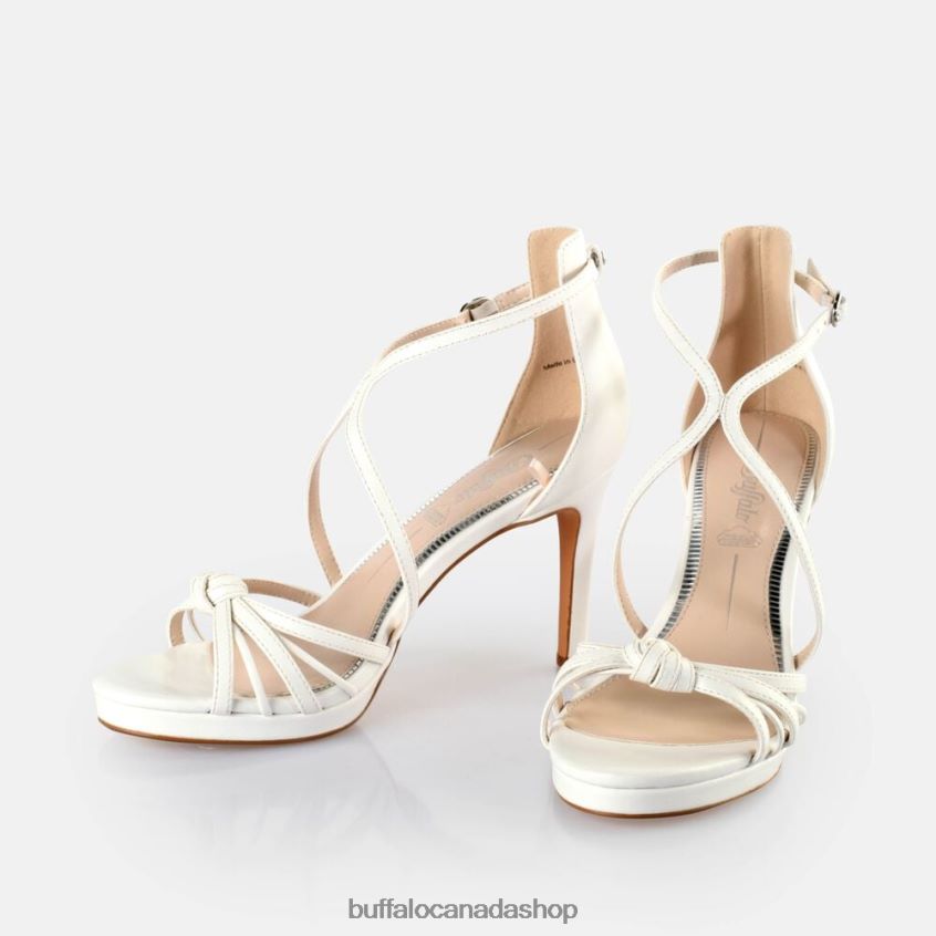 Serena Bow Heeled Sandals vegan White Buffalo ZL64TZ287 |Sandals