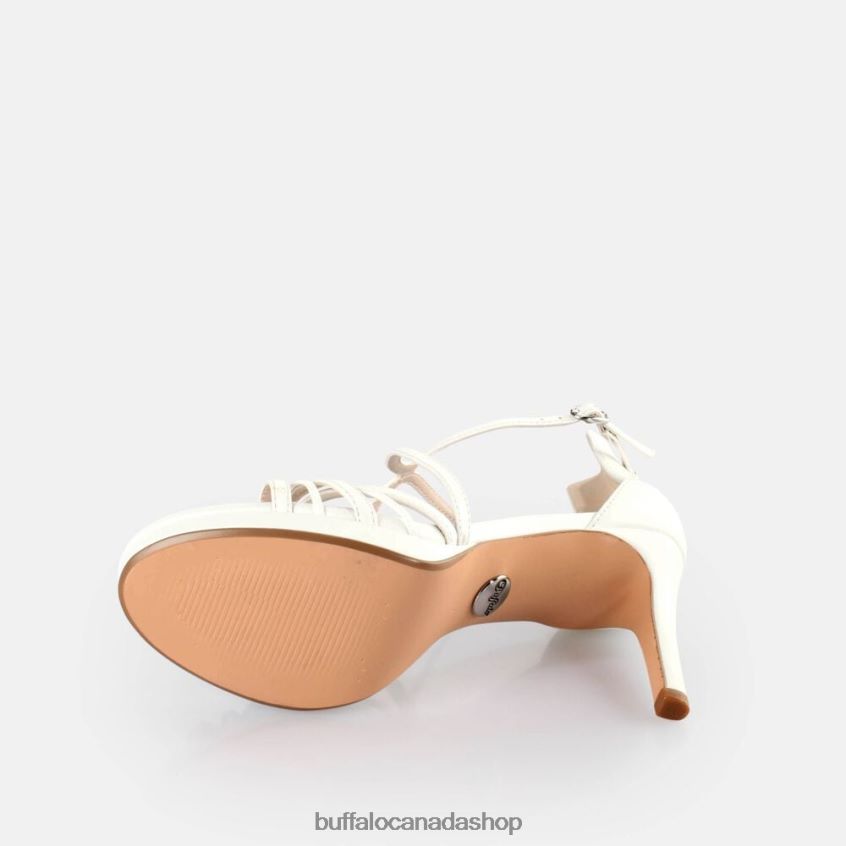 Serena Bow Heeled Sandals vegan White Buffalo ZL64TZ287 |Sandals