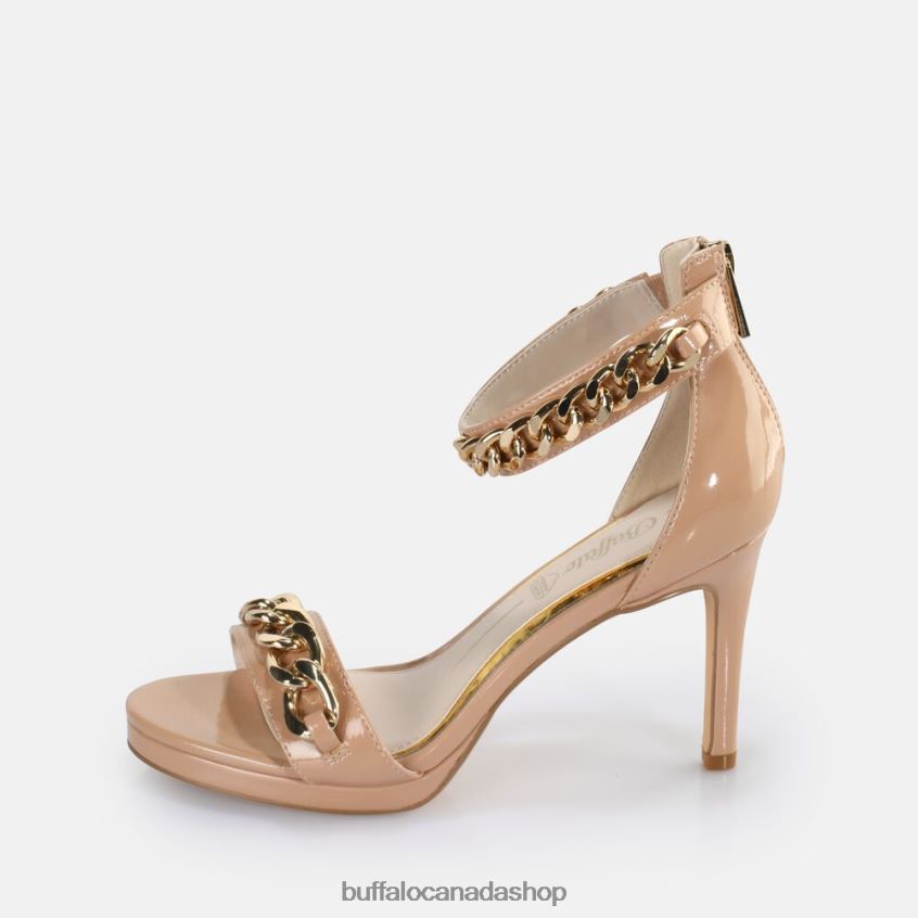 Serena Chain heeled sandal vegan Blush Buffalo ZL64TZ309 |Sandals