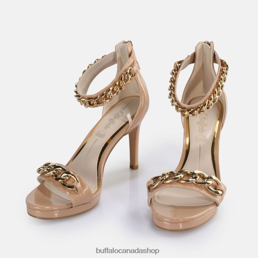 Serena Chain heeled sandal vegan Blush Buffalo ZL64TZ309 |Sandals