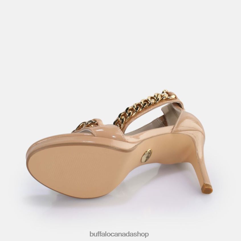 Serena Chain heeled sandal vegan Blush Buffalo ZL64TZ309 |Sandals