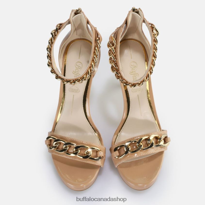 Serena Chain heeled sandal vegan Blush Buffalo ZL64TZ309 |Sandals