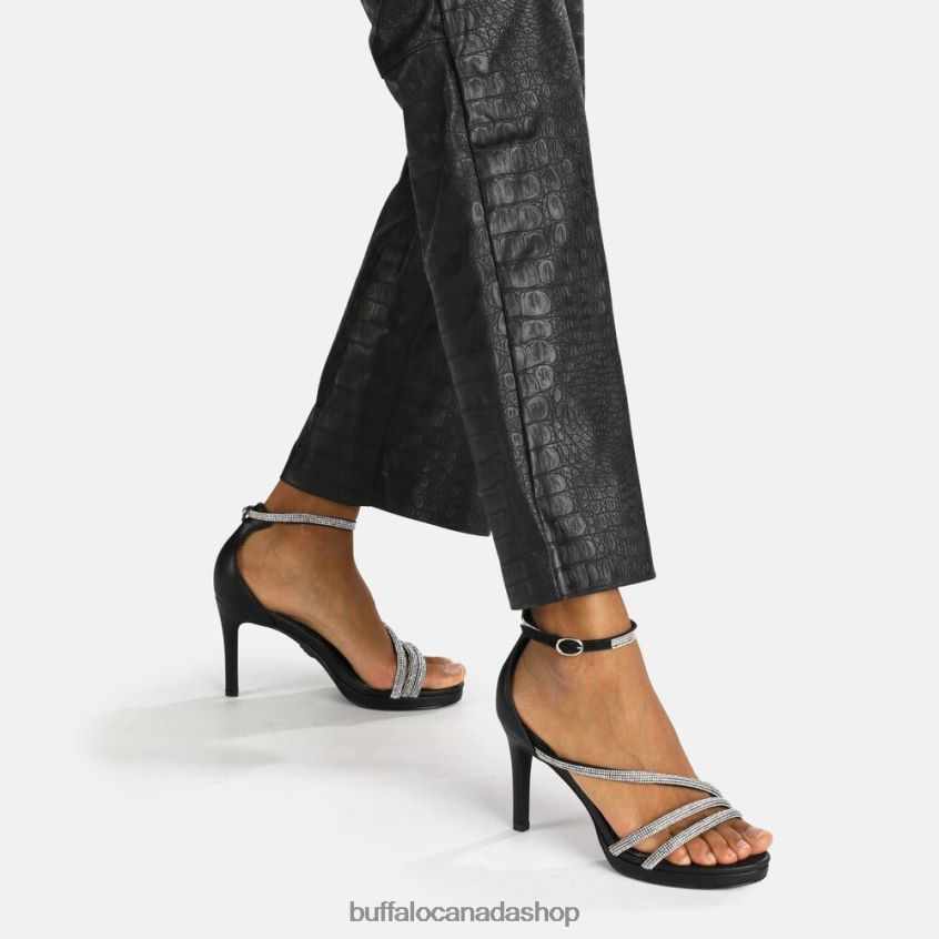 Serena Shine Sandal vegan Black Buffalo ZL64TZ625 |Sandals