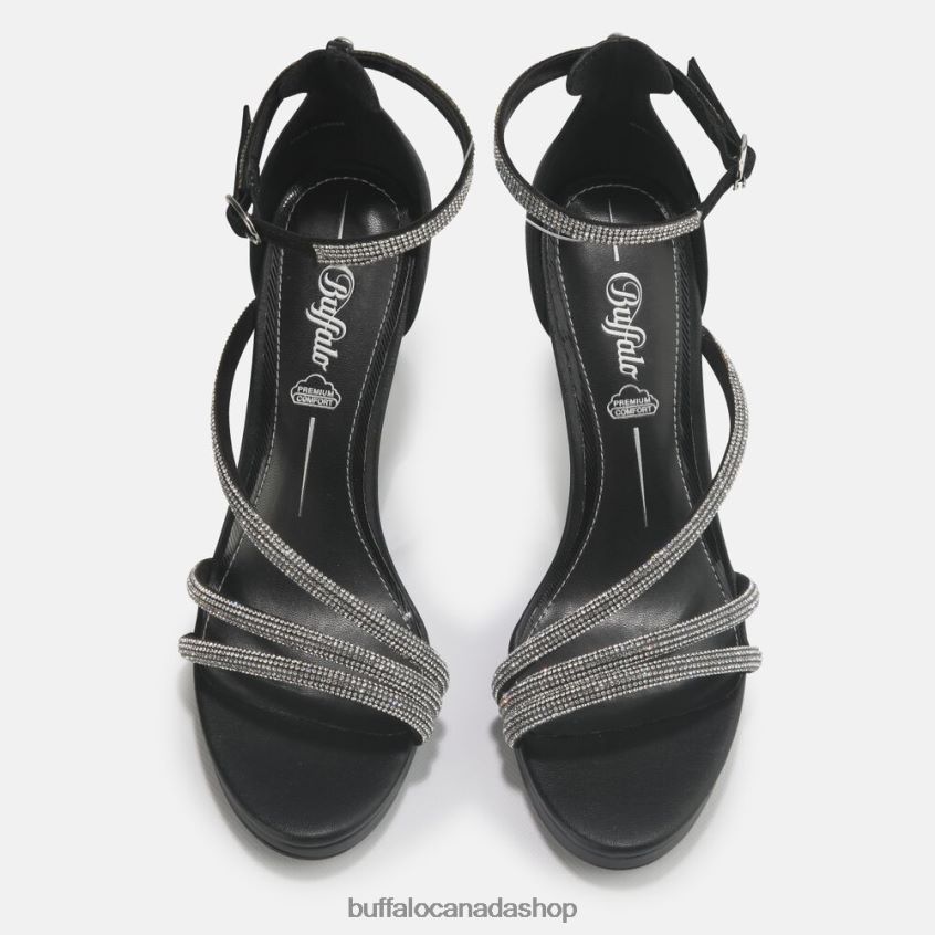 Serena Shine Sandal vegan Black Buffalo ZL64TZ625 |Sandals