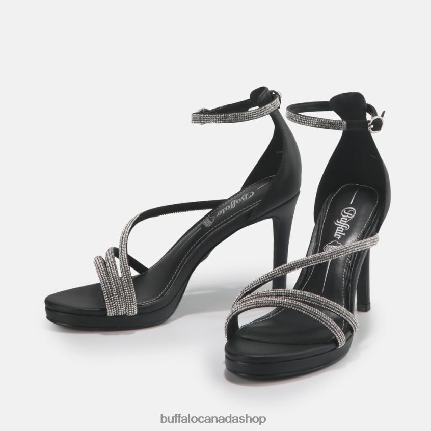 Serena Shine Sandal vegan Black Buffalo ZL64TZ625 |Sandals