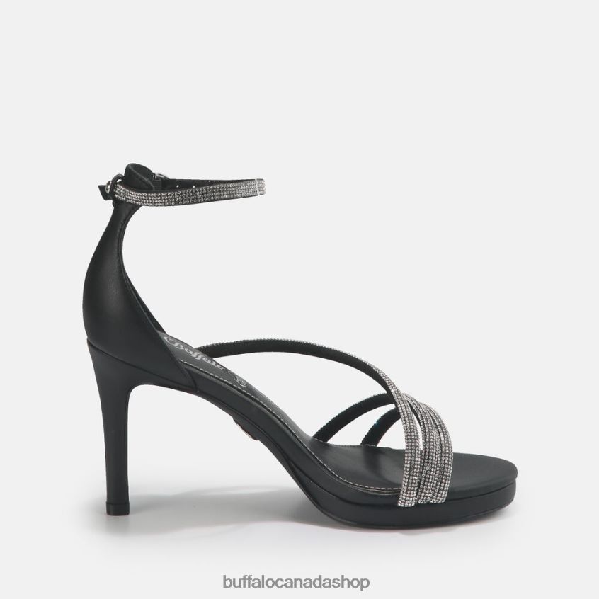 Serena Shine Sandal vegan Black Buffalo ZL64TZ625 |Sandals