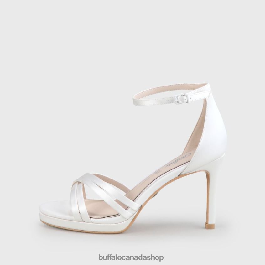Xenia Ankle-Strap Sandal Ivory Buffalo ZL64TZ836 |Sandals