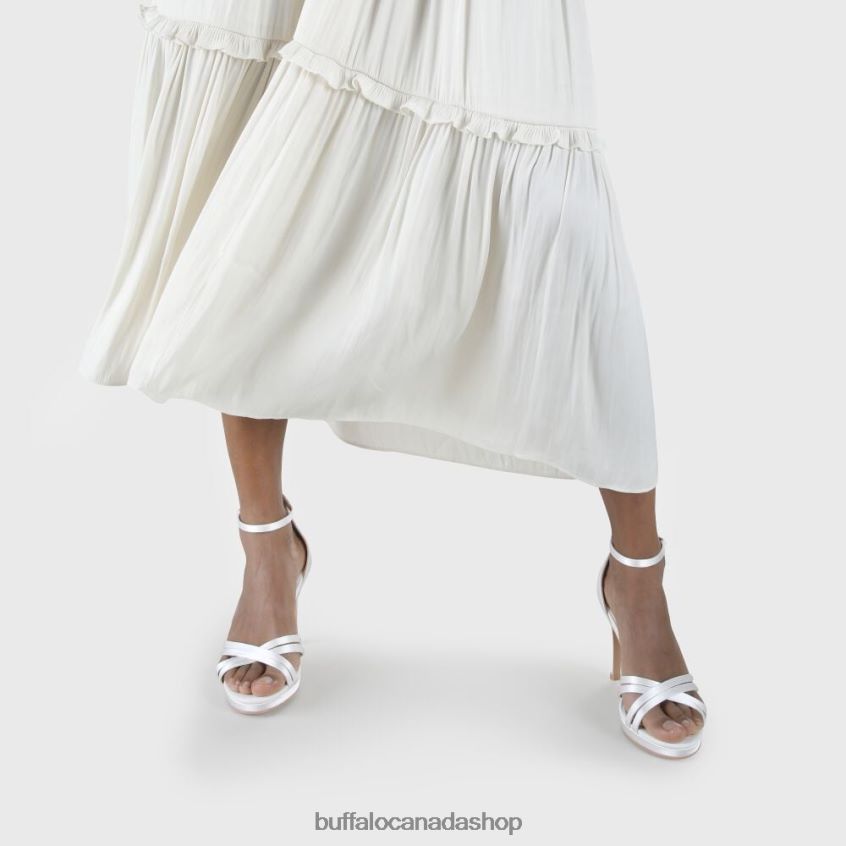 Xenia Ankle-Strap Sandal Ivory Buffalo ZL64TZ836 |Sandals