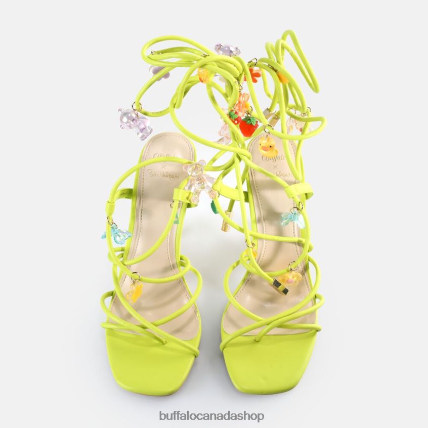 x Pati Valpati The High Lime Buffalo ZL64TZ272 |Sandals