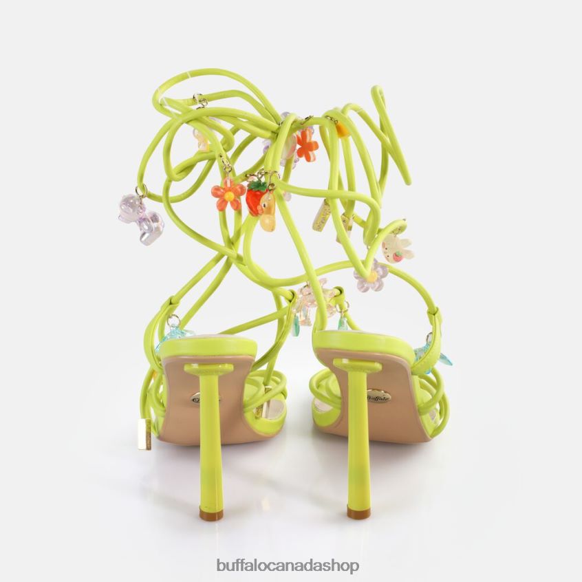 x Pati Valpati The High Lime Buffalo ZL64TZ272 |Sandals