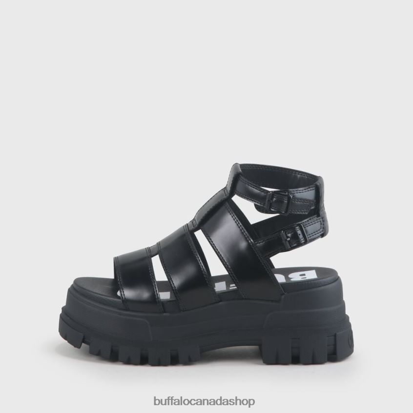 Aspha GLD platform sandal vegan Black Buffalo ZL64TZ130 |Sandals