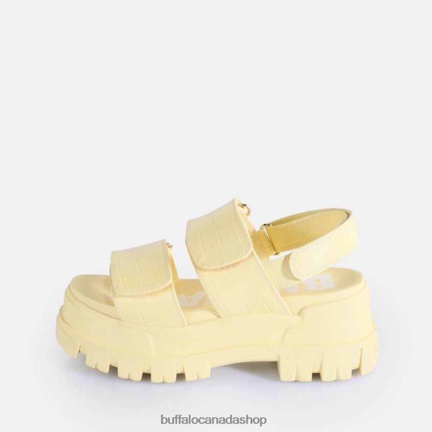 Aspha SND Platform Sandals vegan Croc-Effect Vanilla Buffalo ZL64TZ16 |Sandals