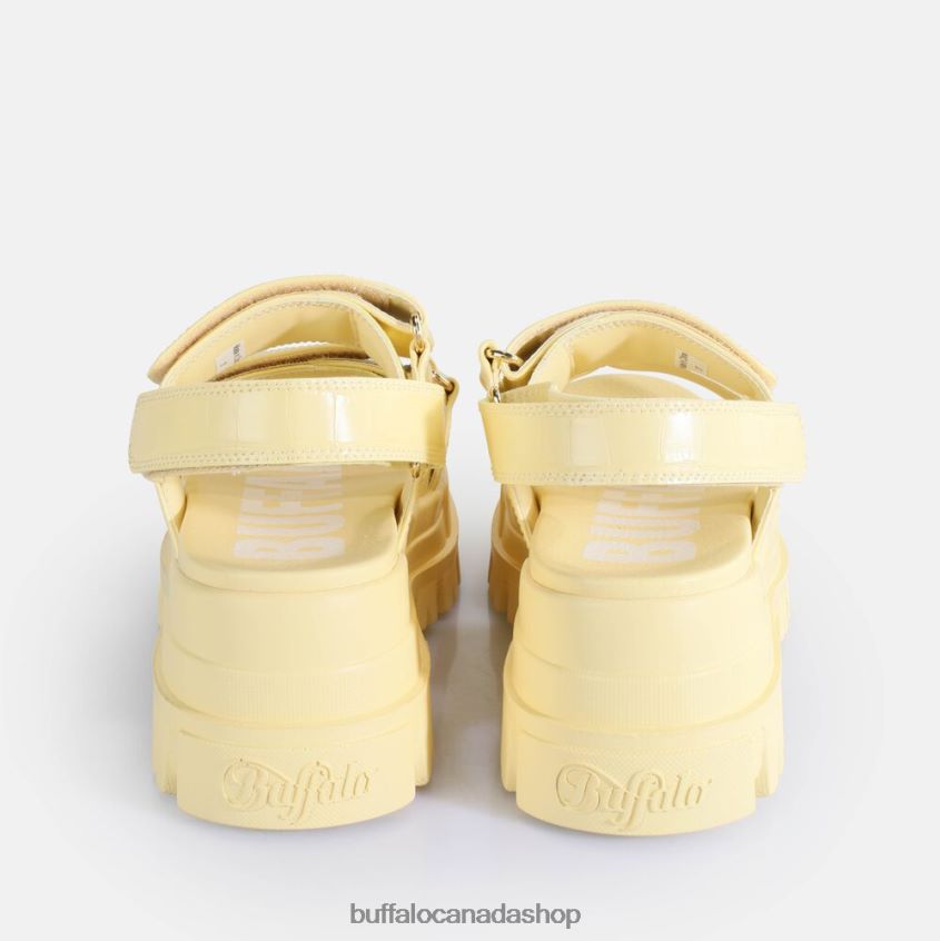 Aspha SND Platform Sandals vegan Croc-Effect Vanilla Buffalo ZL64TZ16 |Sandals