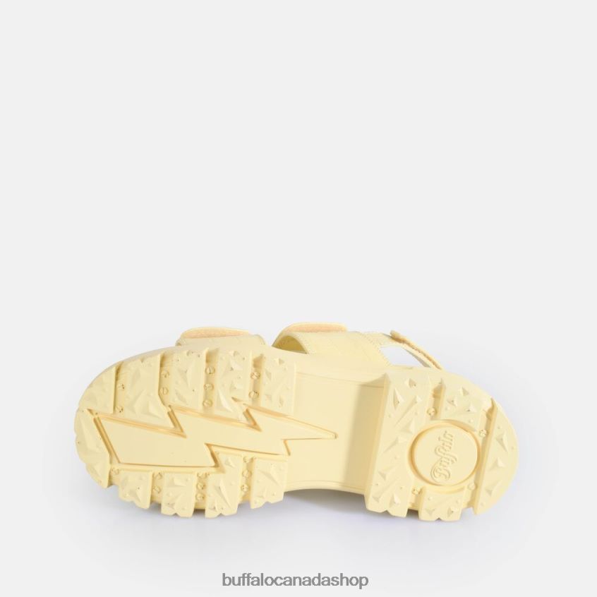 Aspha SND Platform Sandals vegan Croc-Effect Vanilla Buffalo ZL64TZ16 |Sandals