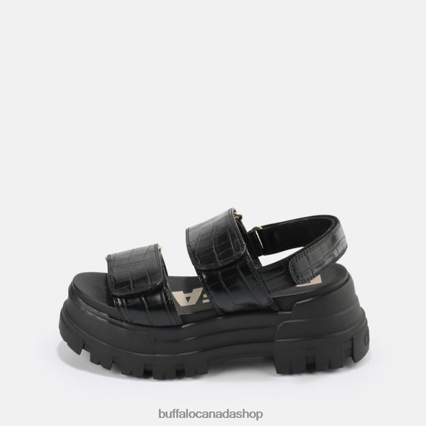 Aspha SND platform sandal vegan Black Buffalo ZL64TZ13 |Sandals