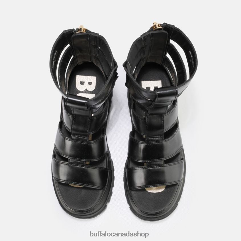 Aspha Zeus platform sandal vegan Black Buffalo ZL64TZ90 |Sandals