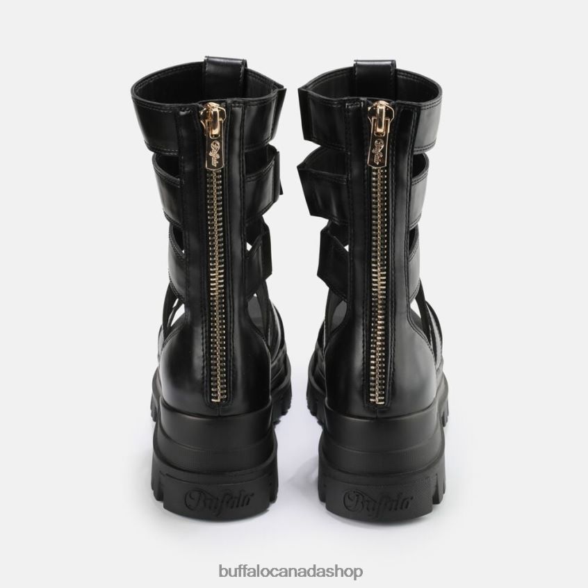 Aspha Zeus platform sandal vegan Black Buffalo ZL64TZ90 |Sandals