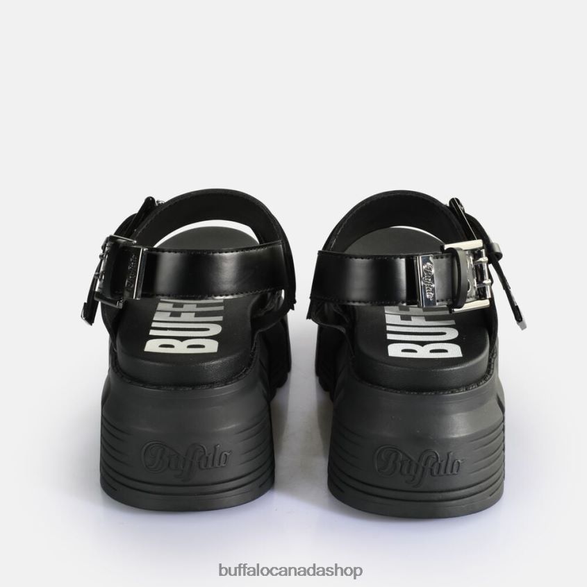 Ava Platform Sandals vegan Black Buffalo ZL64TZ520 |Sandals