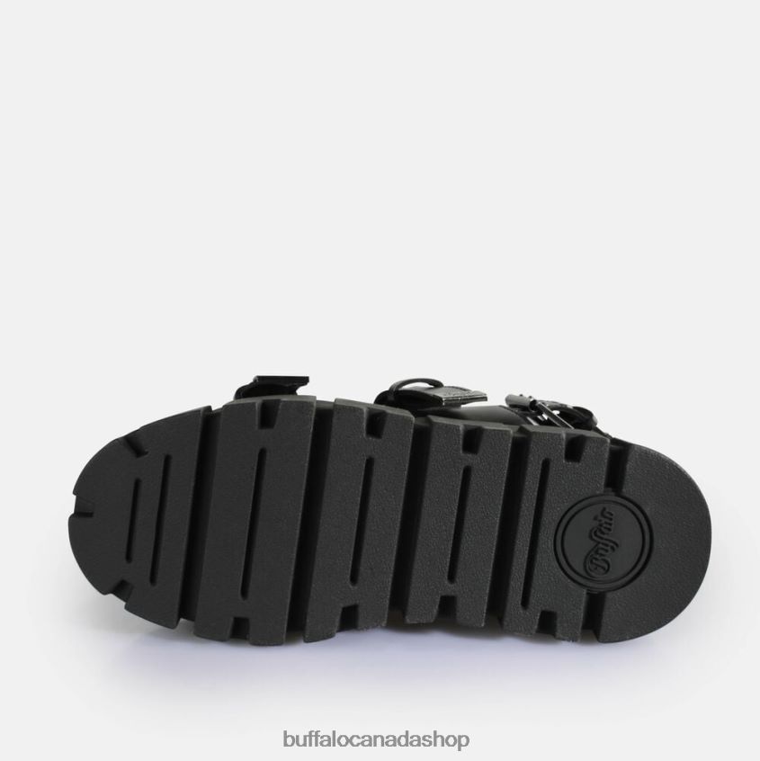 Ava Platform Sandals vegan Black Buffalo ZL64TZ520 |Sandals