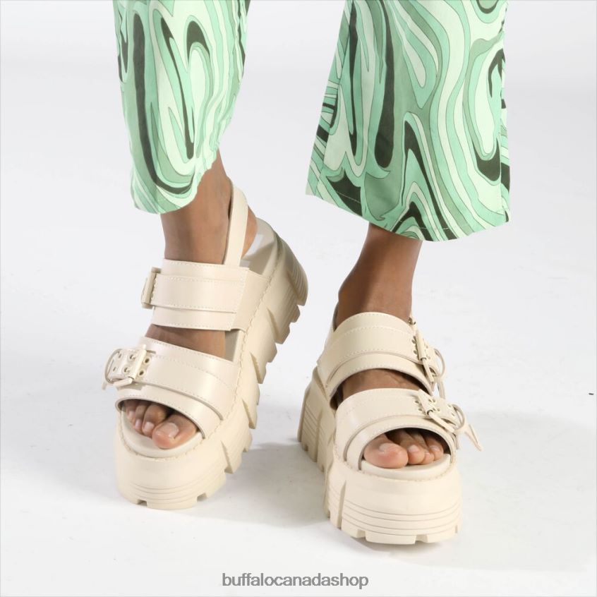 Ava Platform Sandals vegan Cream Buffalo ZL64TZ519 |Sandals
