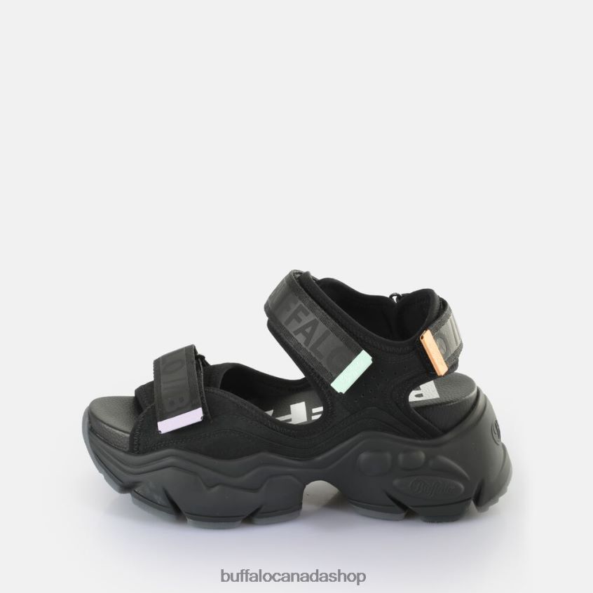 Binary 0 Platform Sandals vegan Black Buffalo ZL64TZ149 |Sandals