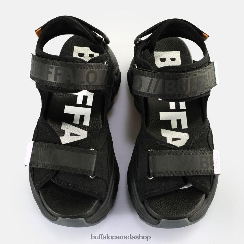 Binary 0 Platform Sandals vegan Black Buffalo ZL64TZ149 |Sandals