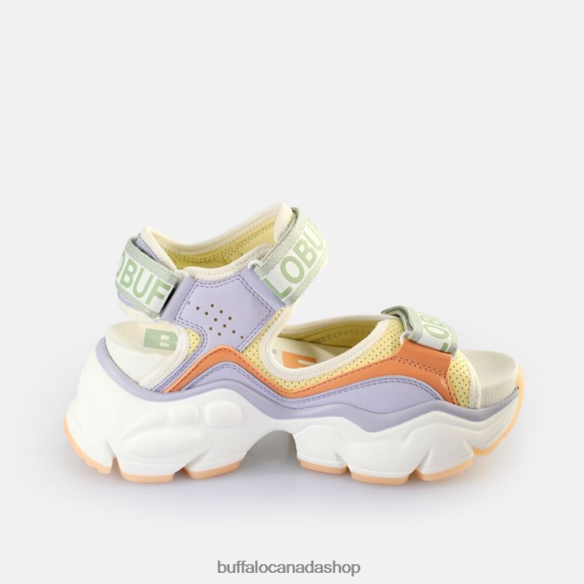 Binary 0 Platform Sandals vegan Lavender Multi Buffalo ZL64TZ150 |Sandals