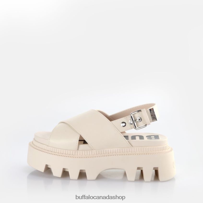 Flora Cross Platform Sandals vegan Cream Buffalo ZL64TZ165 |Sandals