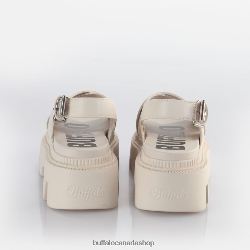 Flora Cross Platform Sandals vegan Cream Buffalo ZL64TZ165 |Sandals