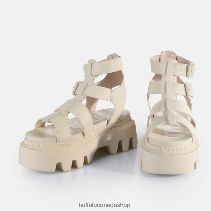Flora Fisher Platform Sandals vegan Cream Buffalo ZL64TZ641 |Sandals