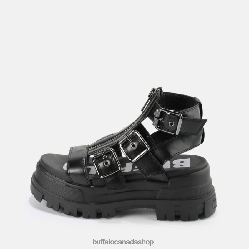 GLD ZIP platform sandals vegan Black Buffalo ZL64TZ406 |Sandals