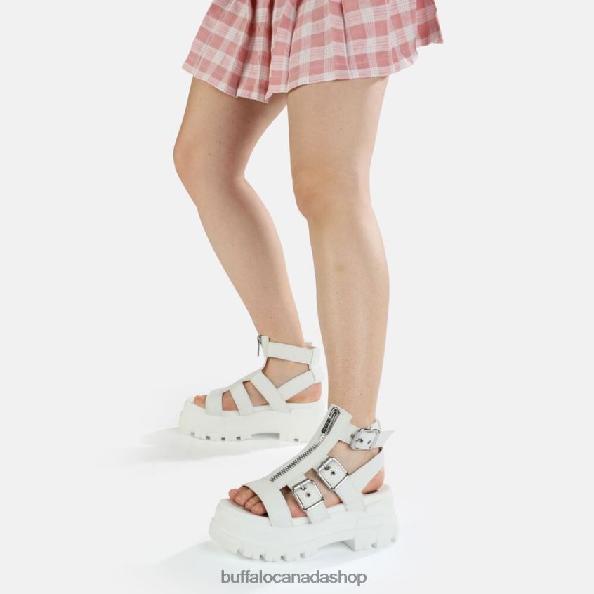 GLD ZIP platform sandals vegan White Buffalo ZL64TZ405 |Sandals